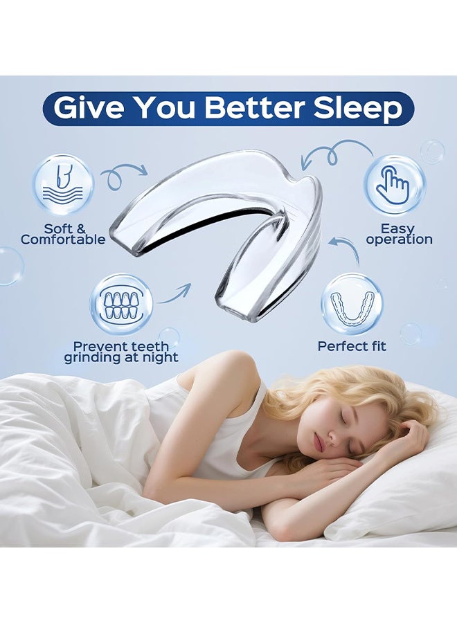 OceAura Mouth Guard For Grinding Teeth, Professional Dental Guards, Mouth Guard For Sleeping At Night, Reusable Mouth Guards For Clenching Teeth, Mouth Guard For Grinding Teeth 2 Sizes, Pack Of 4 - Image 3