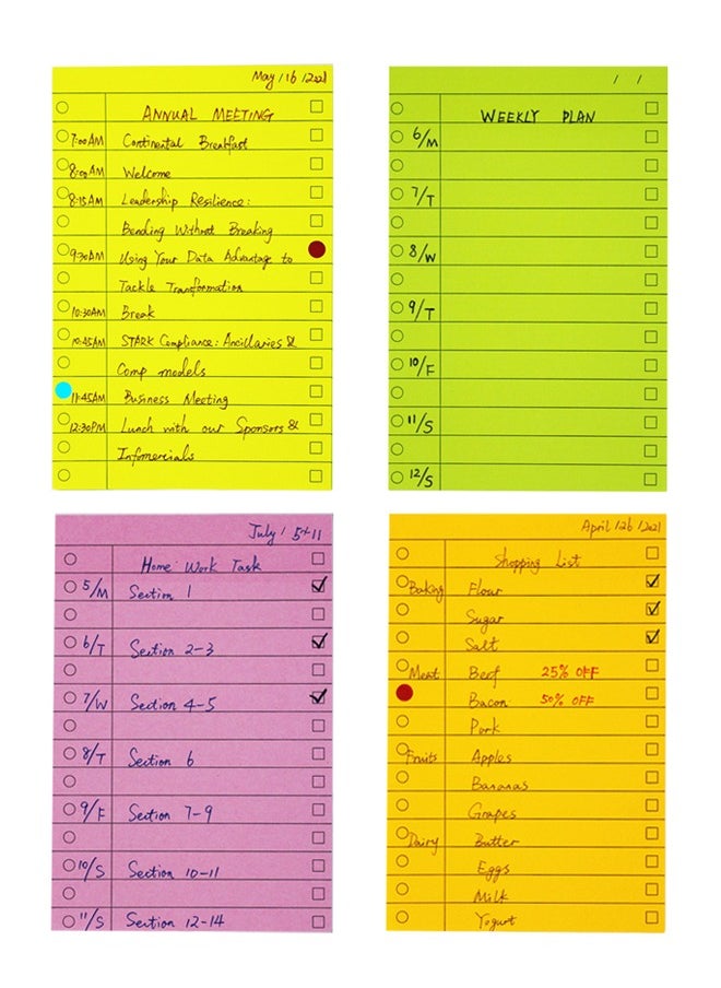 WooFree - WooFree Notepad 1 File Folder with 100 Sheets Adhesive Memo Pads and 50 Sheets Transparent Sticky Notes - Image 1