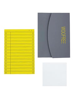 WooFree Notepad 1 File Folder with 100 Sheets Adhesive Memo Pads and 50 Sheets Transparent Sticky Notes