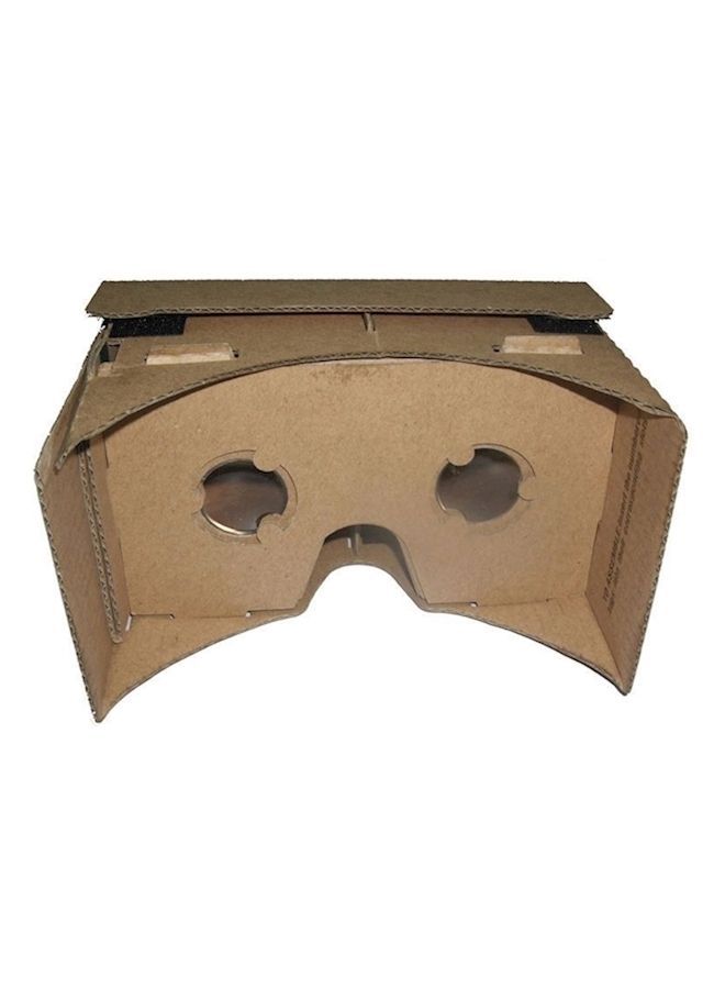 NIBEMINENT DIY Google Cardboard 3D VR Virtual Reality Glasses Brown  - Image 1