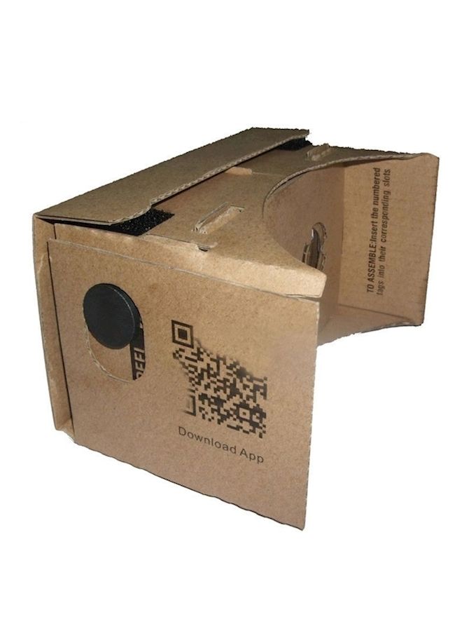 NIBEMINENT DIY Google Cardboard 3D VR Virtual Reality Glasses Brown  - Image 3
