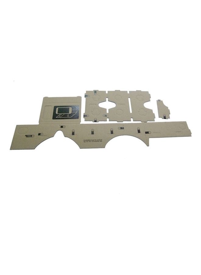 NIBEMINENT DIY Google Cardboard 3D VR Virtual Reality Glasses Brown  - Image 4