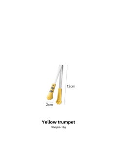 Cat's Claw Snack Clip No Dirty Hand Food Clip Children's Supplementary Food Clip Potato Chip Clip Household Salah Clip Ice Clip Barbecue Clip-Color:Yellow Trumpet