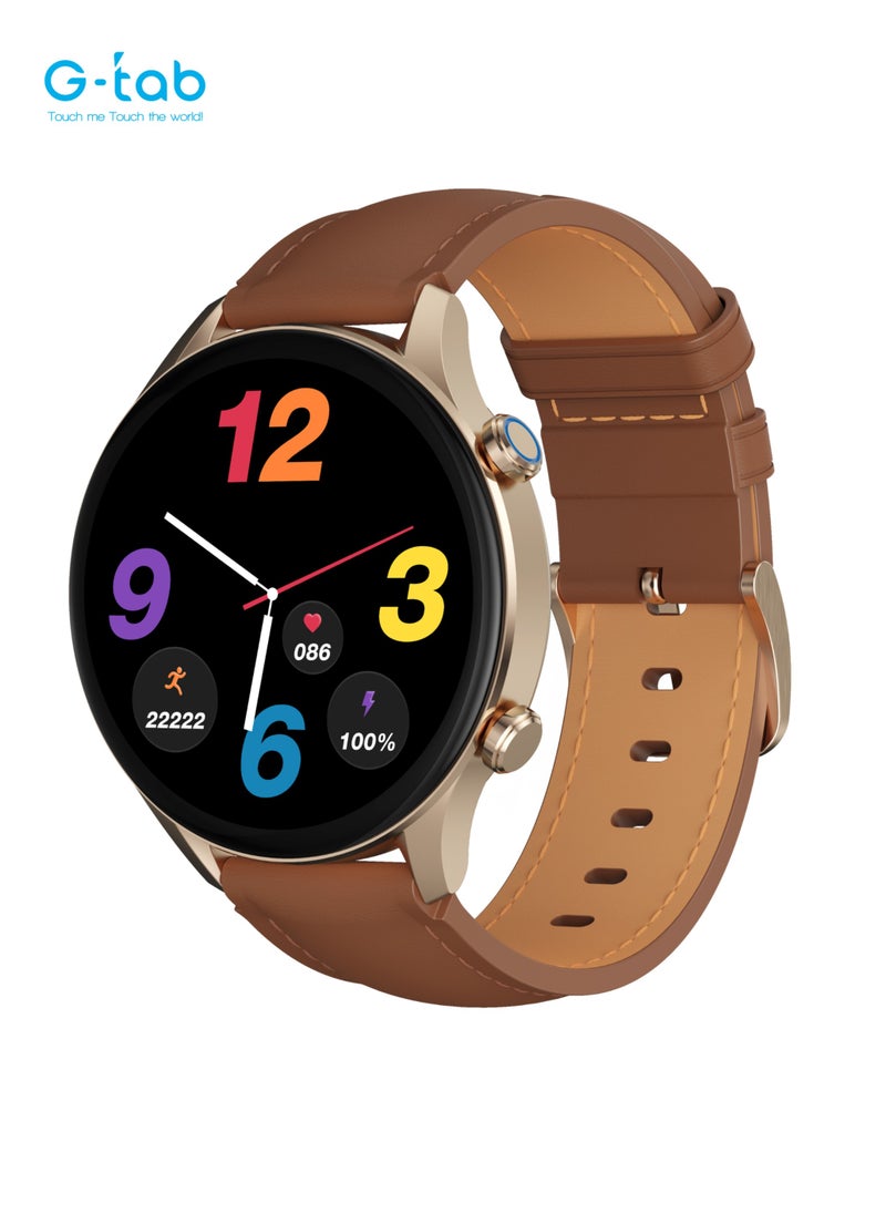 G-Tab - G-Tab GT7 Smartwatch/300 mAh battery/1.43 Inches Amoled Display/Extra Silicon Strap/1GB Memory for Music/ voice assistant/Lost alarm/blood oxygen/heart rate/calorie monitor  supports iOS and Android - Image 1