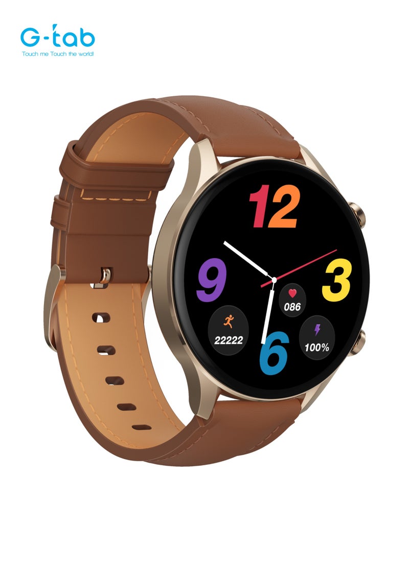 G-Tab - G-Tab GT7 Smartwatch/300 mAh battery/1.43 Inches Amoled Display/Extra Silicon Strap/1GB Memory for Music/ voice assistant/Lost alarm/blood oxygen/heart rate/calorie monitor  supports iOS and Android - Image 1