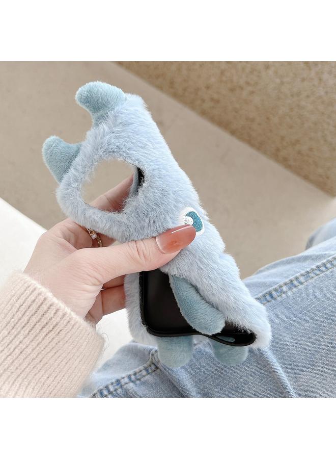 اس-توب جراب لهاتف iPhone 14 Pro Max جراب هاتف TPU لطيف من القطيفة على شكل وحش - Image 5