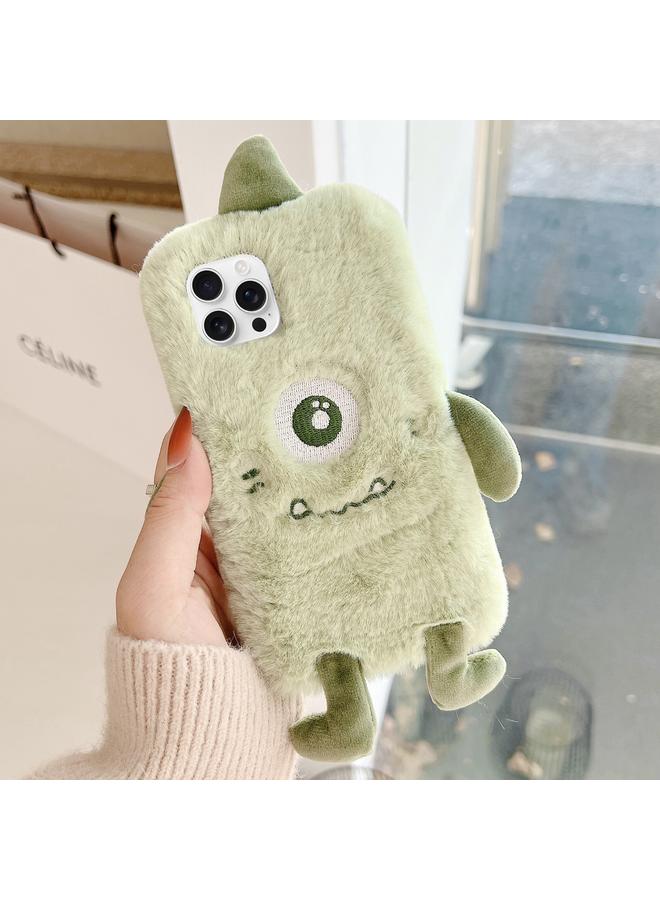 اس-توب جراب لهاتف iPhone 14 Pro Max جراب هاتف TPU لطيف من القطيفة على شكل وحش - Image 1