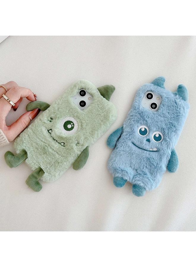 اس-توب جراب لهاتف iPhone 14 Pro Max جراب هاتف TPU لطيف من القطيفة على شكل وحش - Image 4