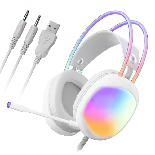 MARVO Headset with Mic, RGB Wired Gaming Headset with Surround Sound, Noise Canceling Gaming Headphones for PC, PS5/PS4, Laptop, Mac, Nintendo- HG8959 - Image 1