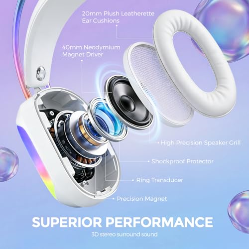 MARVO Headset with Mic, RGB Wired Gaming Headset with Surround Sound, Noise Canceling Gaming Headphones for PC, PS5/PS4, Laptop, Mac, Nintendo- HG8959 - Image 2