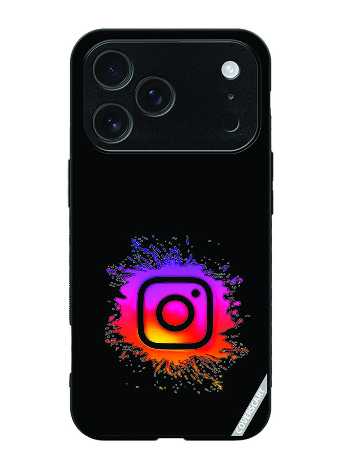 COVERSCART Protective Case Cover For Apple iPhone 17 Pro Max Insta Icon Design Black