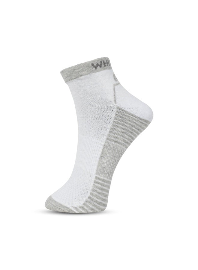 الورقة البيضاء جوارب رجالية قصيرة من نسيج تيري – قابلة للتنفس، تمتص الرطوبة، ثابتة – 3 أزواج - Image 2