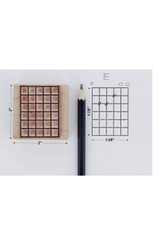 ExcelMark Wooden Rubber Stamp 5 Frets Guitar Chord Chart  - Image 3