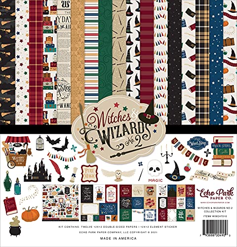 Echo Park Paper Company Witches Wizards No2 Collection Kit Paper Multi 12x12Inch - Image 1