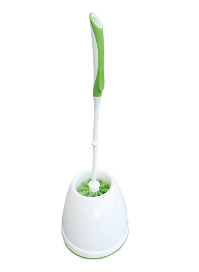 YORK Premium Plastic Round Toilet Brush with Round Holder Flex - Wall Mounted no-drip Set Toilet Bowl Cleaner Brush | Non-Slip Long Handle Toilet Brush (Purple) - Image 2