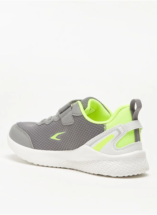 داش Boys Panelled Sports Shoes with Hook and Loop Closure