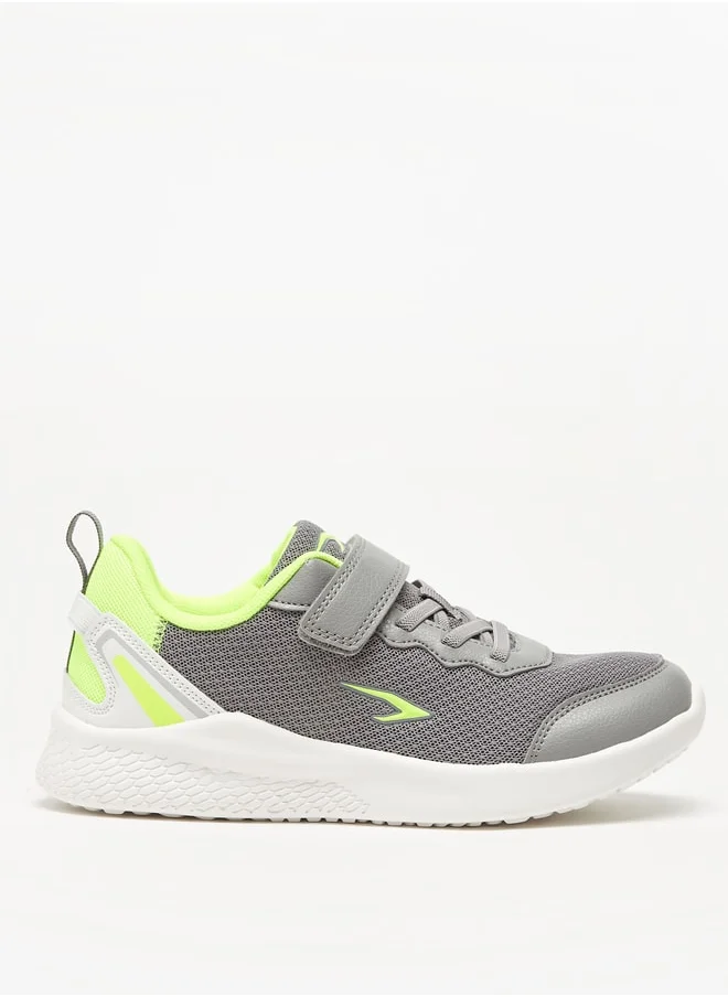 Dash Boys Panelled Sports Shoes with Hook and Loop Closure