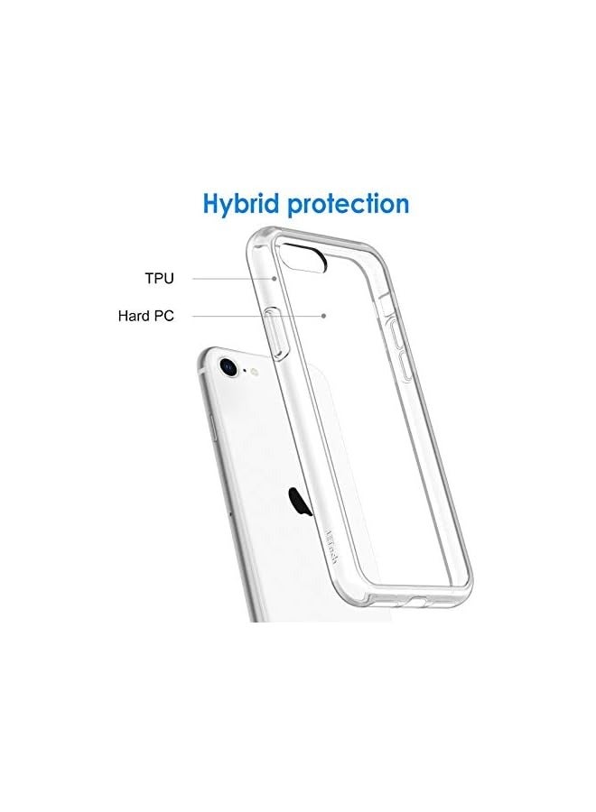 JETech Case for iPhone SE 3/2 (2022/2020 Edition), iPhone 8 and iPhone 7, 4.7-Inch, Non-Yellowing Shockproof Phone Bumper Cover, Anti-Scratch Clear Back (Clear) - Image 3