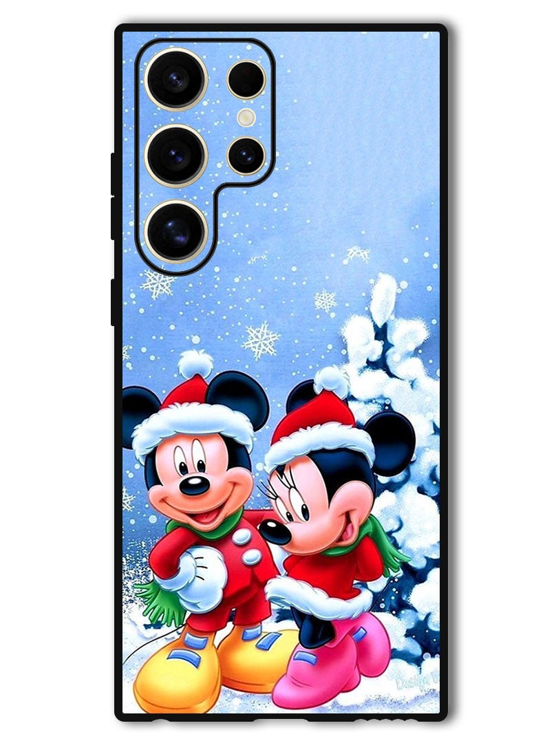 Theodor Protective Case Anti Scratch Shock Proof Bumper Cover For Samsung Galaxy S24 Ultra Mickey & Minnie Mouse - Image 1