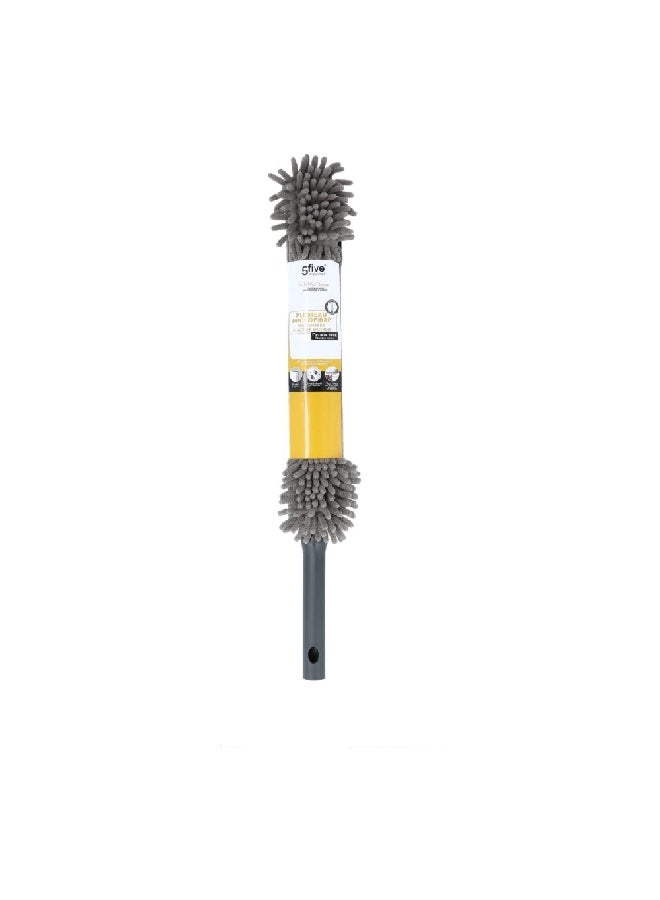 Five Simply Smart Double Head Face Click Microfiber Feather Duster Grey 36.2 x 1.2 x 34 cm 164757 - Image 3