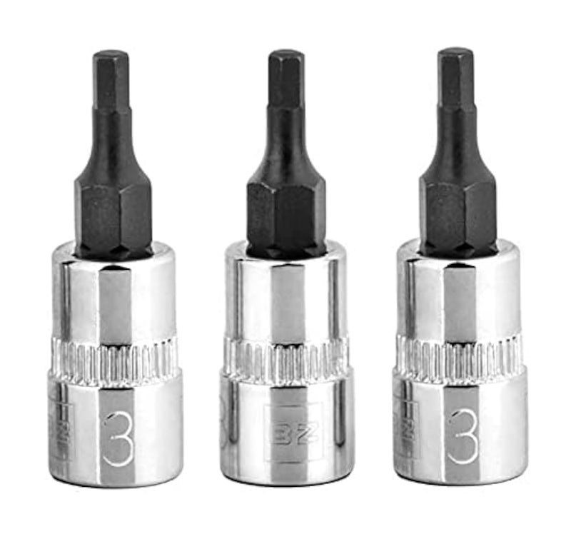 BRAZEN 3mm Hex Bit Socket/Allen Driver Three Pack (1/4" Drive, Short) - Image 3
