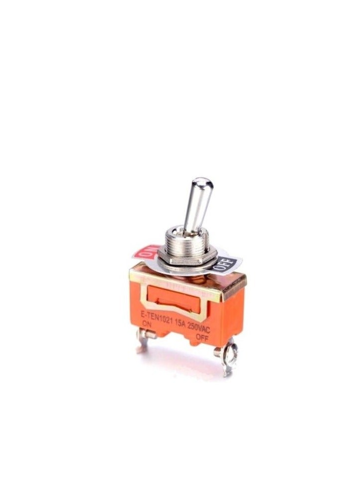 KNP KNP E-TEN 1021 is a 2-pin toggle switch designed for simple ON-OFF control in various electronic and electrical applications Its compact size and straightforward operation make it ideal for use in a range of devices and systems where reliable switching is required. - Image 1