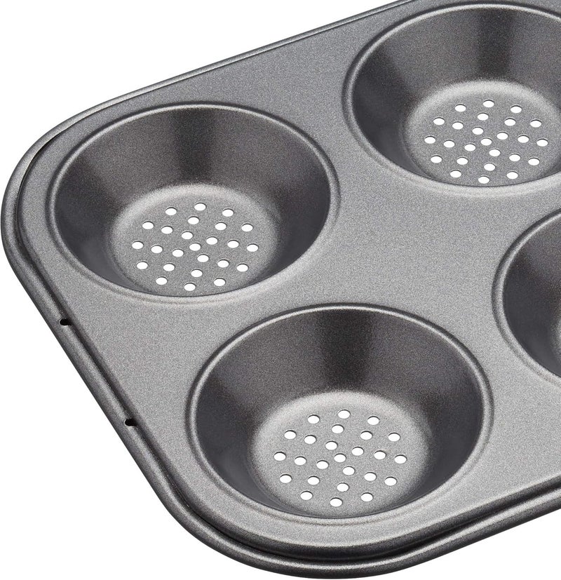 Master Class Masterclass CrUSty Bake Non-Stick Shallow Baking Pan, Six Hole, 26X16Cm, Sleeved - Image 2