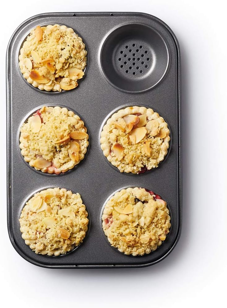 Master Class Masterclass CrUSty Bake Non-Stick Shallow Baking Pan, Six Hole, 26X16Cm, Sleeved - Image 3