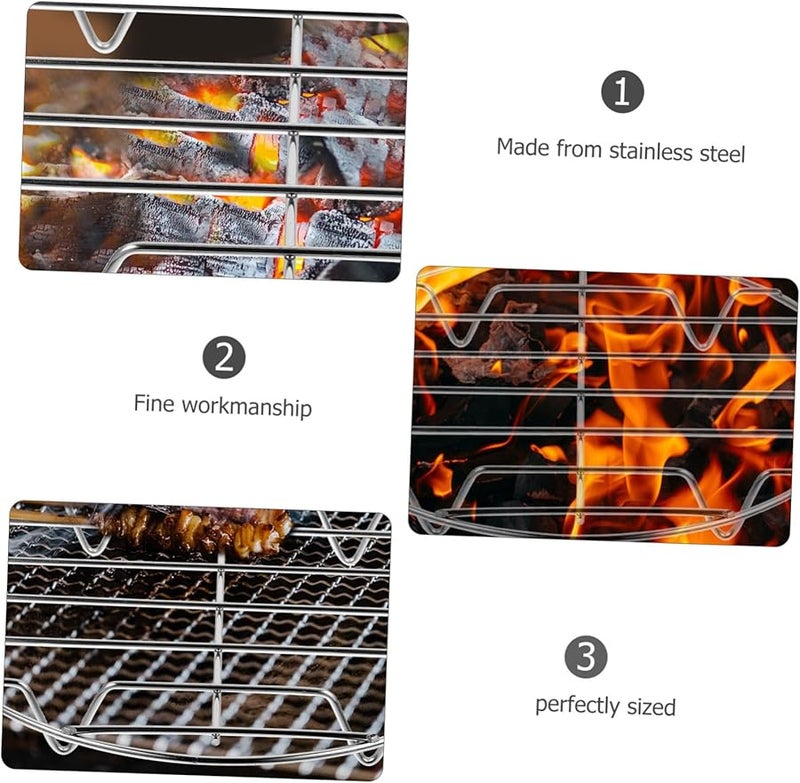 Stainless Steel Baking Rack Size 1 For Pizza Fish Meat Vegetables Even Heat Dishwasher Safe - Image 4