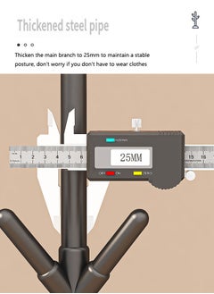 ARNOTEC Easy to assemble 170cm Coat Rack Sturdy Metal Coat Rack Stand, Free Standing Tree Hanger with 4 Sections & 9 Hooks, for Home/Bedroom/Office/Hallway/Entry  - Image 4