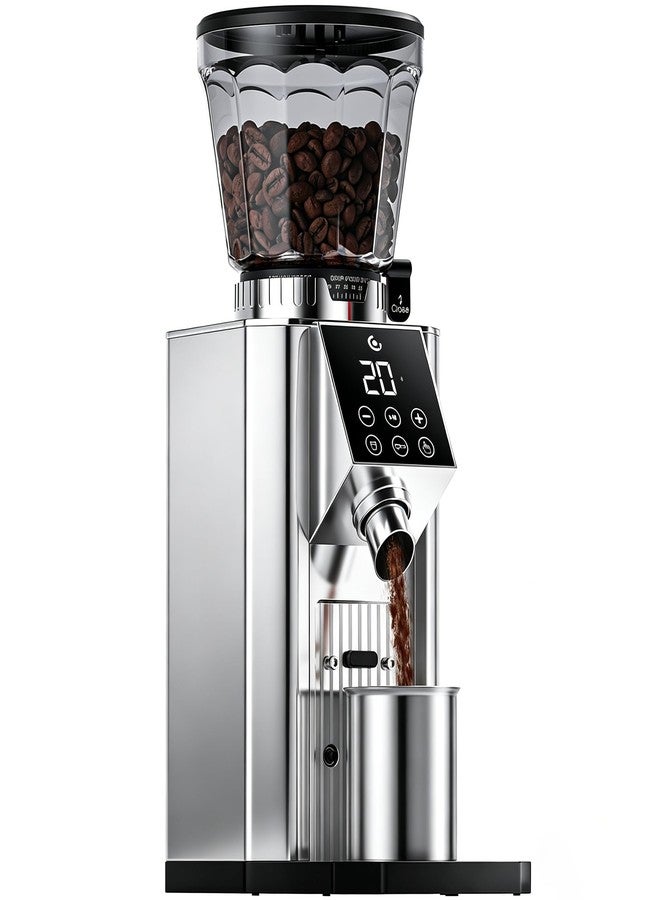 AMZCHEF Burr Coffee Grinder with 45 Precision Settings, Anti-Static Technology, 40mm Conical Burr, Touchscreen Control, 300g Hopper, for Espresso to French Press, Stainless Steel - Image 1