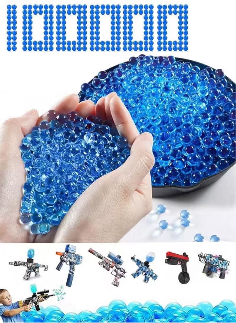 هايدو خرزات هلام بلاستر (100000pcs) 7-8 ملم خرزات مياه كرات هلام طلقات مصنوعة من كرة مياه غير سامة تتوافق مع بندقية كرة رش زرقاء - Image 1