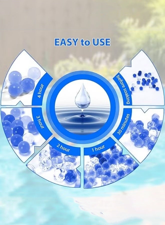 هايدو خرزات هلام بلاستر (100000pcs) 7-8 ملم خرزات مياه كرات هلام طلقات مصنوعة من كرة مياه غير سامة تتوافق مع بندقية كرة رش زرقاء - Image 3