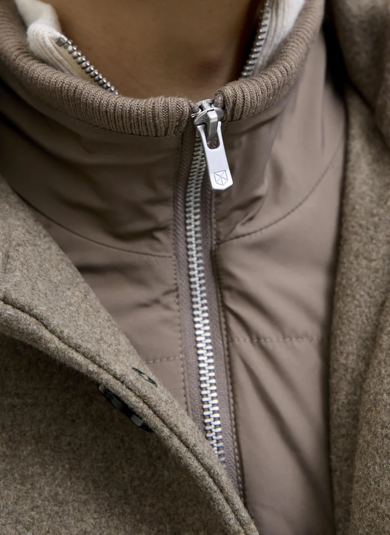 JACK & JONES  High Collar Over Coat for Men | Best Price UAE