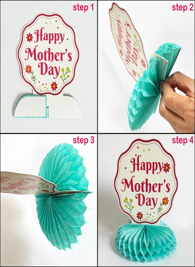 FSHANEE Happy Mother’s Day Honeycomb Centerpiece Party Decoration Best Mom Table Toppers Mother’s Themed Party Honeycomb Desk Toppers Party Supplies Mother’s Day Honeycomb Table Centerpieces Party Favors-6 - Image 4