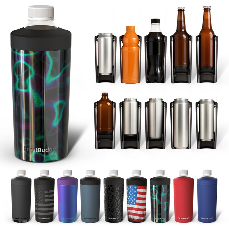 Frost Buddy Universal Buddy XL Can Cooler Fits 12-Ounce, 16-Ounce, 20-Ounce, and 24-Ounce Cans and Bottles - Keep Your Drinks Refreshingly Chilled for Over 12 Hours (Lights) - Image 1