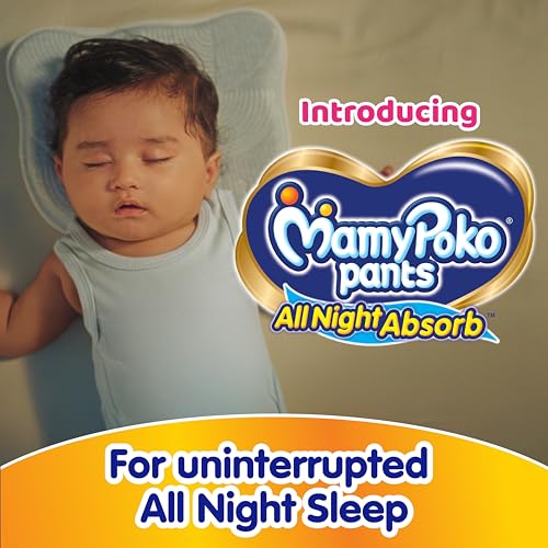 Mamypoko pants All night absorb|Pant Style Baby Diapers Medium Size(M), 46 Count, Ideal for 7-12Kgs|1 Diaper= Upto All night Absorption|Wider Crisscross Sheet|Gentle Coco Care| 12hr Leakage Protection - Image 4