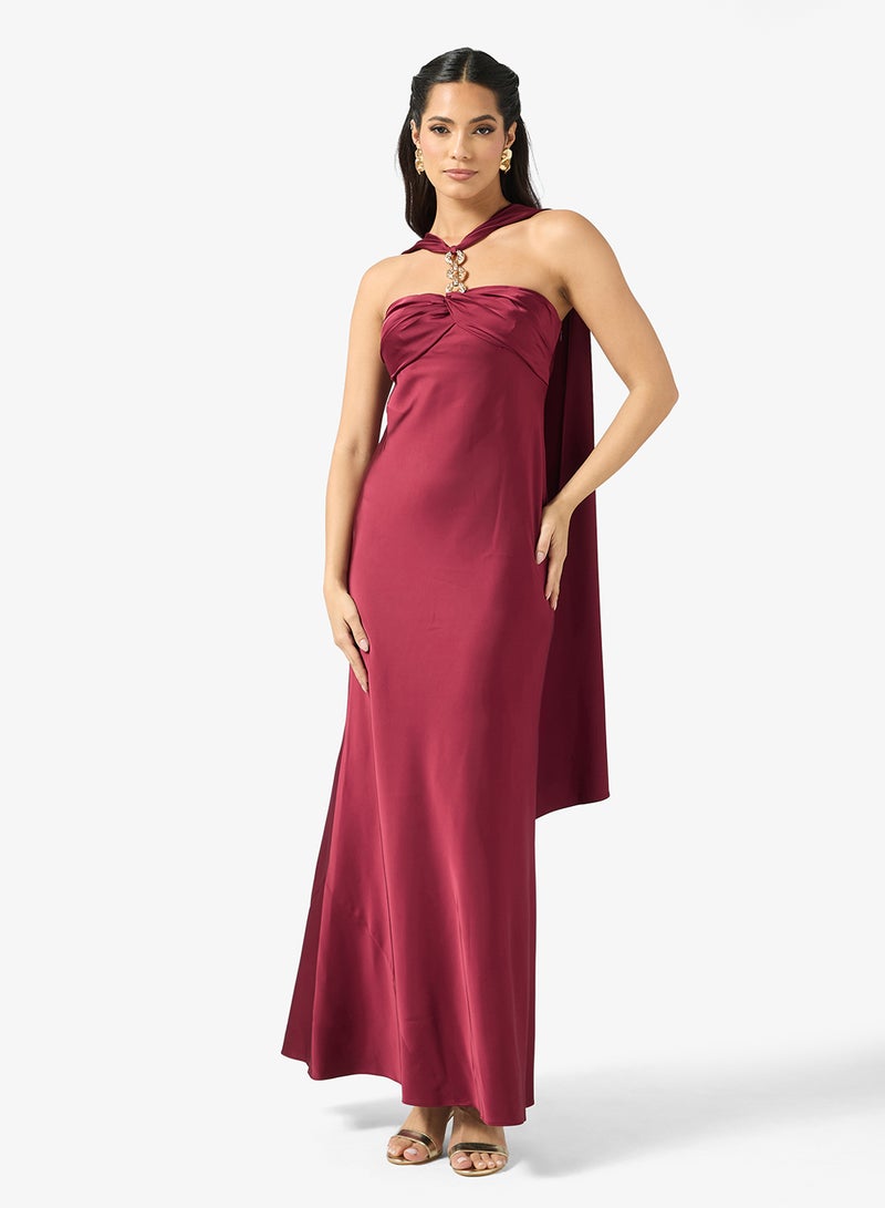 Adrianna Papell Strapless Twist-Front Maxi Dress - Image 1