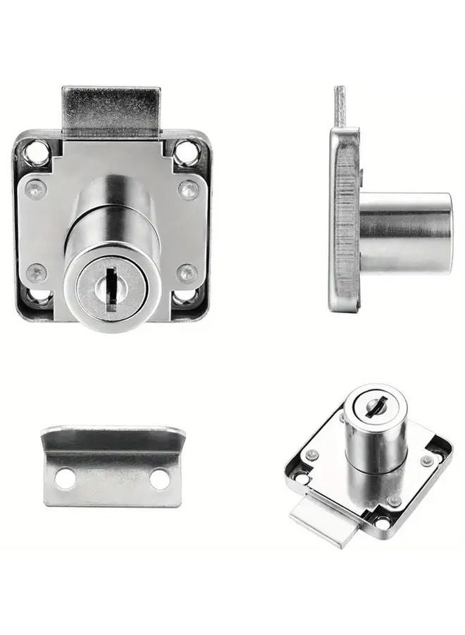 4 PCS Square Mouth Cabinet Locks For Furniture Drawers Doors Office - Image 5