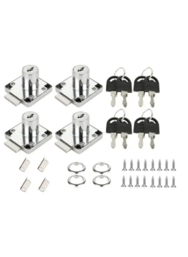4 PCS Square Mouth Cabinet Locks For Furniture Drawers Doors Office - Image 4