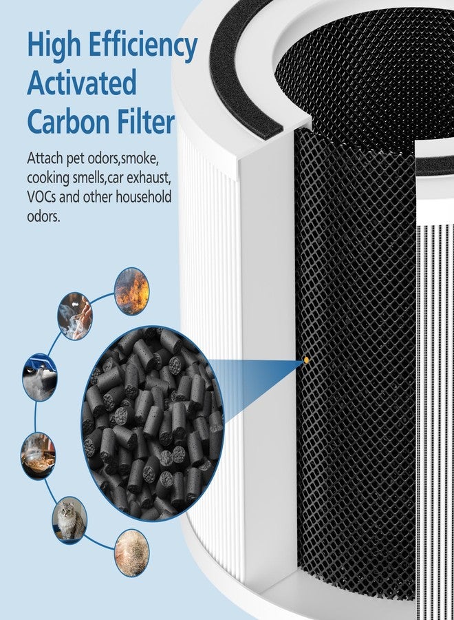 Caehomly 2 Pack 240 Replacement Filter Compatible with Puro 240 Air Purifier, 3-in-1 Filter Replacement with Activated Carbon Layer - Image 4
