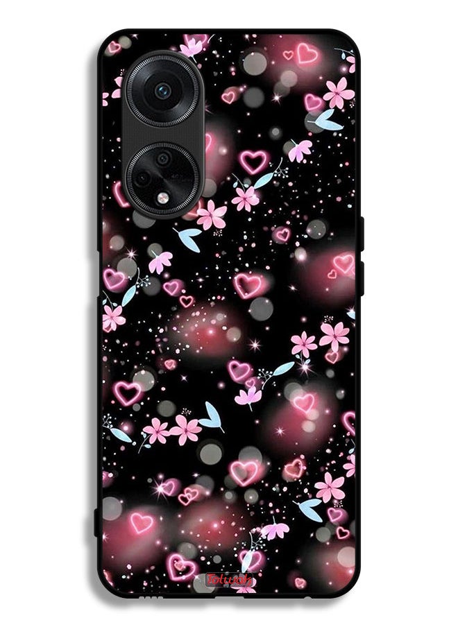 Tolwak Oppo A98 5G Protective Case Cover Small Hearts And Flowers  - Image 1