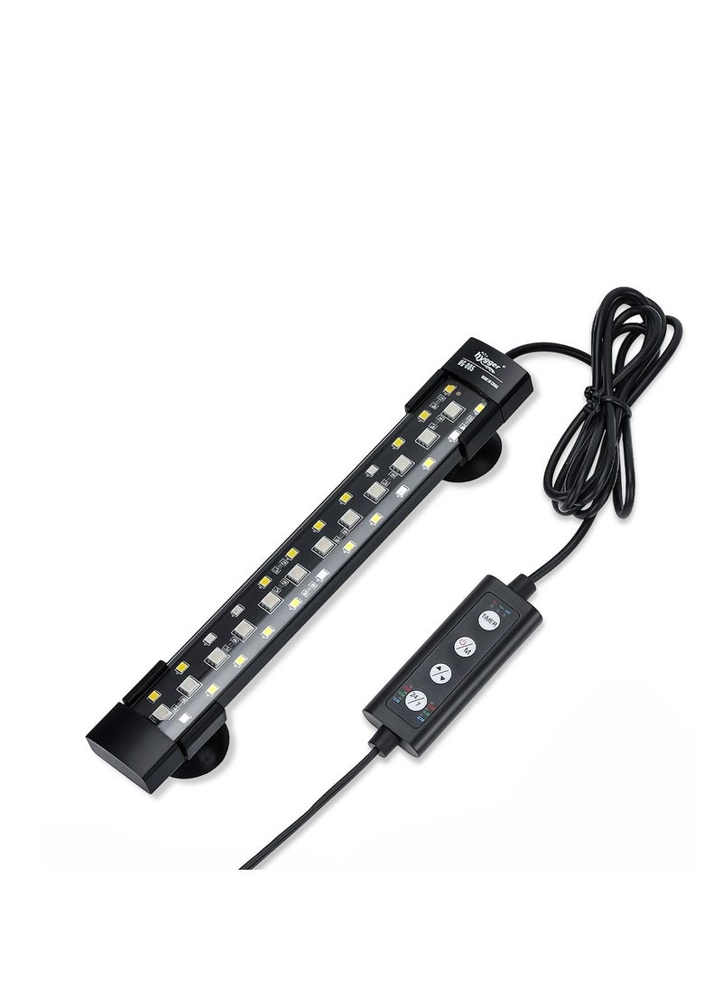 Hygger Hygger 24/7 Mode Submersible Aquarium LED Light, Full Spectrum Hidden Fish Tank Light with 3 Rows Beads 7 Colors Auto On Off Sunrise-Daylight-Moonlight, Adjustable Timer Brightness 10W  - Image 1