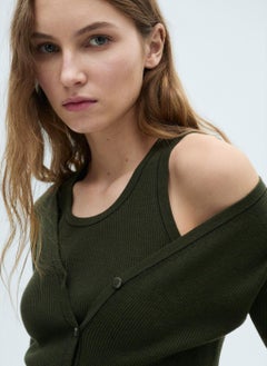 MANGO V-Neck Knitted Cardigan  - Image 4