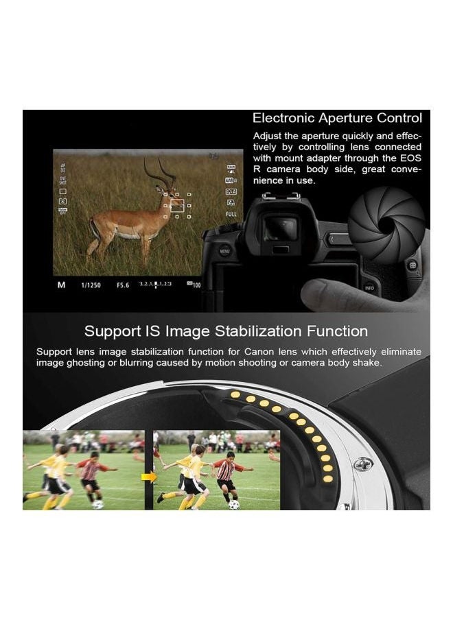 NIBEMINENT - Adapter Ring For Canon EOS R RF-Mount Full Frame Camera Black - Image 1