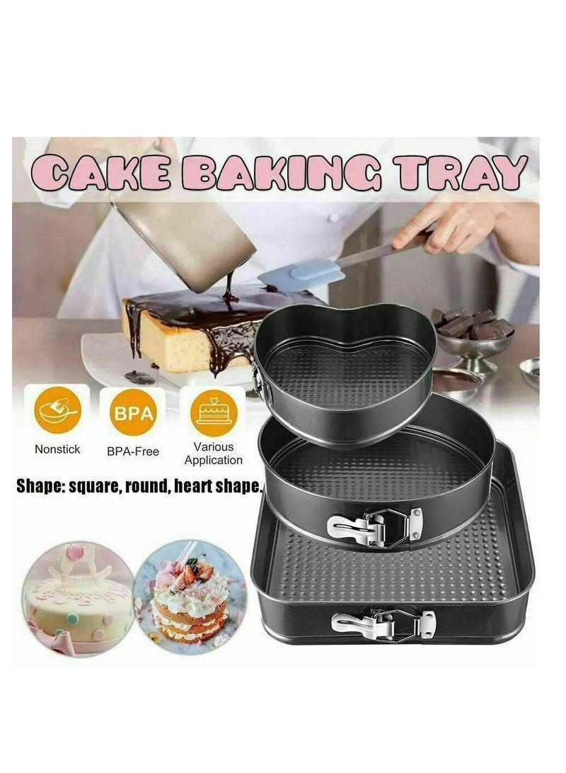 طقم صواني كيك كلبسات 3 قطع, طقم صواني تشيز كيك 3 قطع, طقم صواني كيك اشكال - Image 3