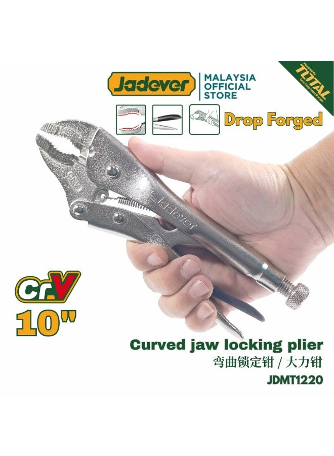 Jadever Jadaver 10-Inch Cr-V Curved Jaw Locking Plier – High-Strength Grip Tool for Professional Use - Image 1