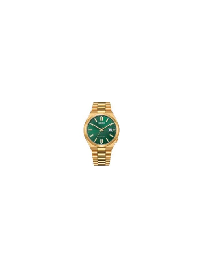 Citizen Stainless Steel Mens Automatic Gents Analog Watch - Tsuyosa Collection - Nj0152-51X, Dial-Color:Green, Band Color:Gold - Image 1