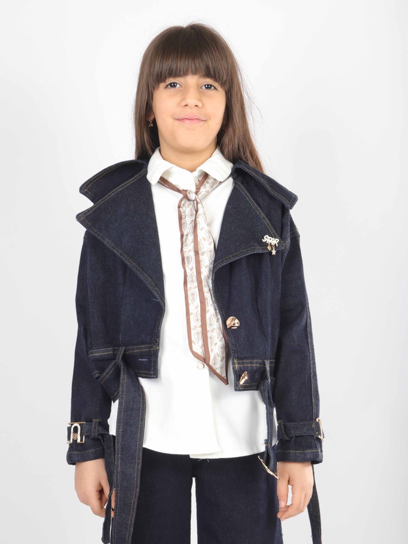 Hamada Tex Girls' three-piece clothing set for ages 7 to 14 years, 3908-4908 - Image 4