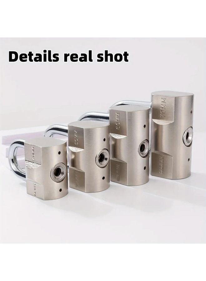 Heavy Duty C Class Anti Theft Padlock 70mm Copper Core High Security Metal Lock 4 Keys - Image 3